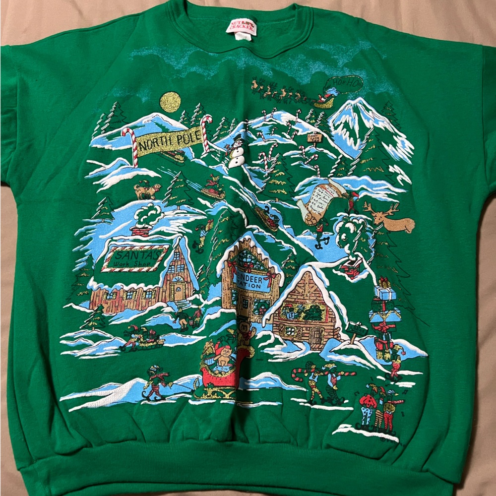 Vintage Nut Cracker painted Christmas sweater